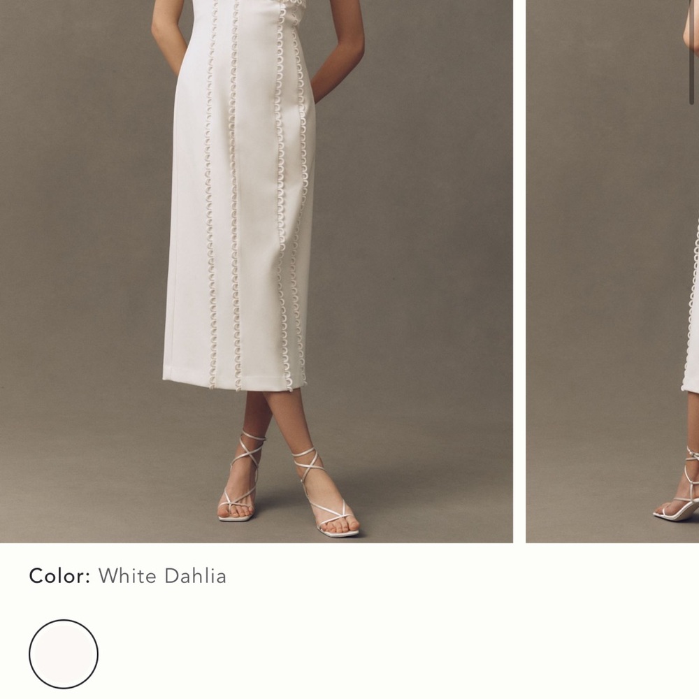 BHLDN White Midi Dress - Anthropologie